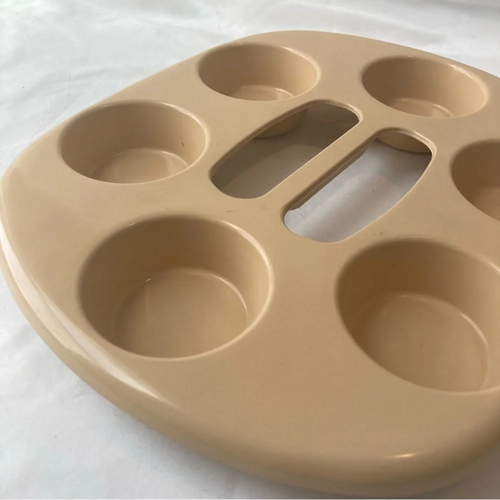 Nordic Ware Microwave Eggs N' Muffin Pan Brown Non Stick Easy Cleanup Vintage